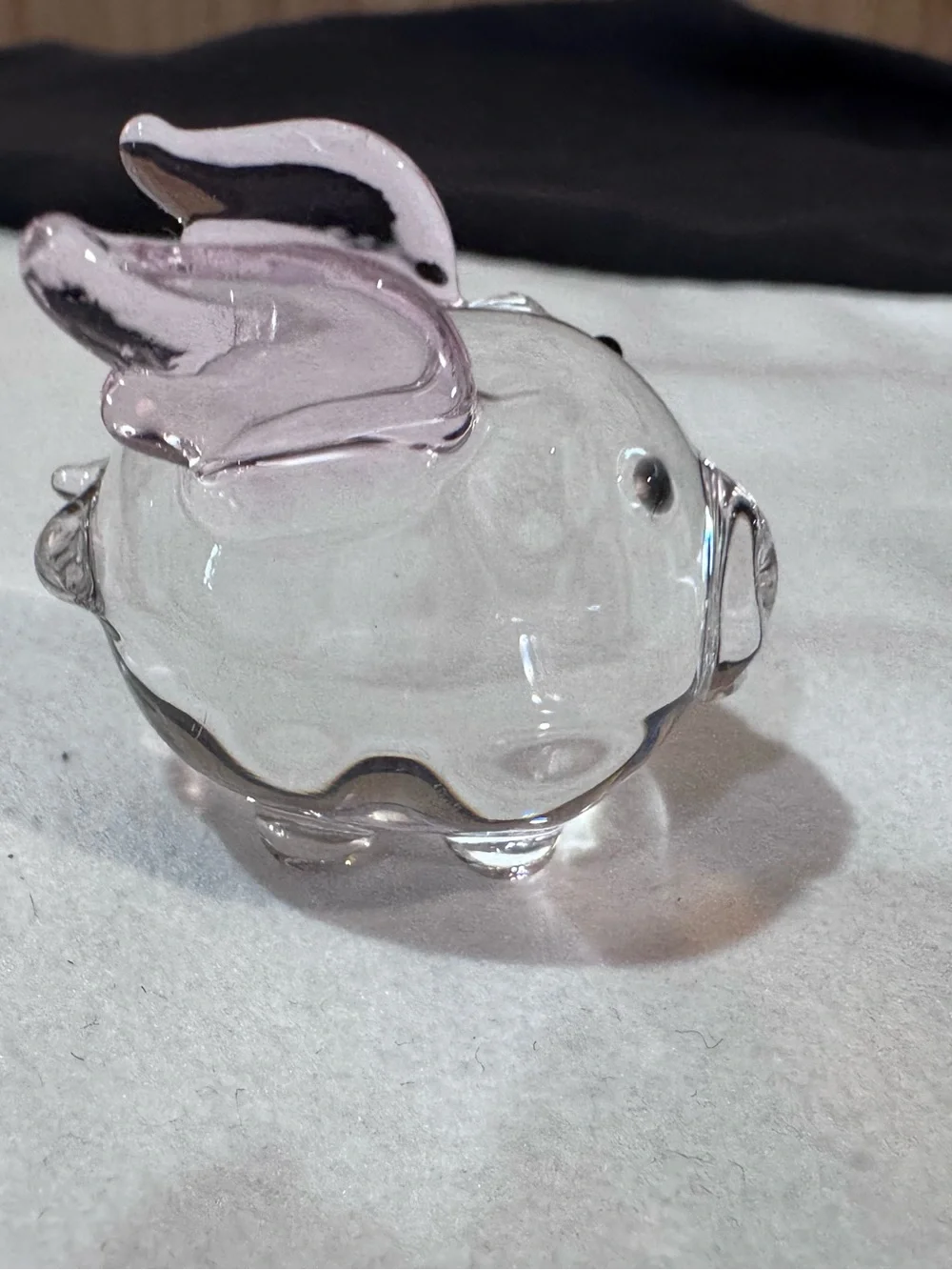 Tiny Glass Flying Pig Figurine